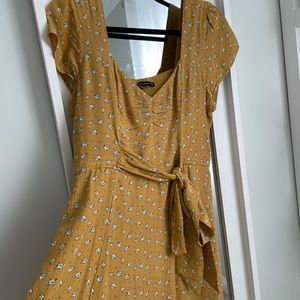 Mustard mini summer dress